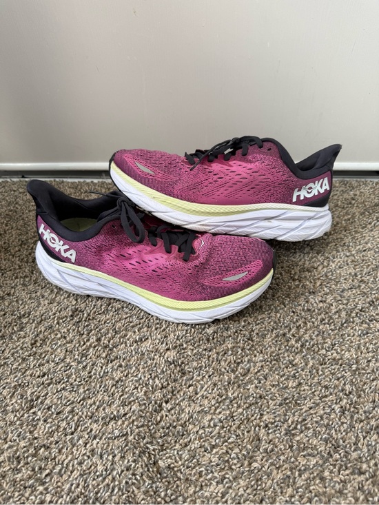 Hoka Shoes - Hoka clifton 8 Women's Pink Athletic Running Shoes